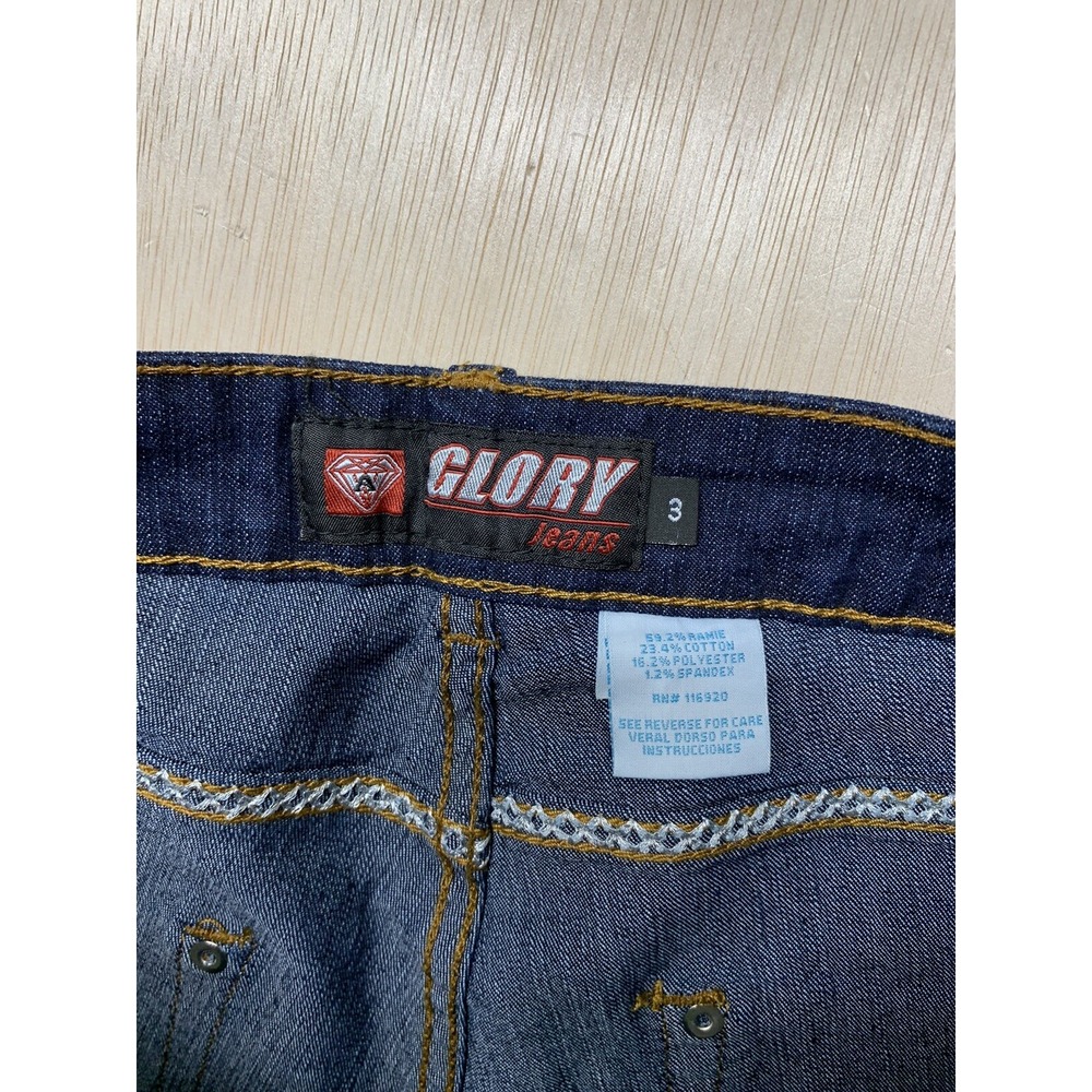 Glory Womens Mid Rise Blue Denim Skinny Jeans Size 3 Approx 27x29.5 - Picture 5 of 9